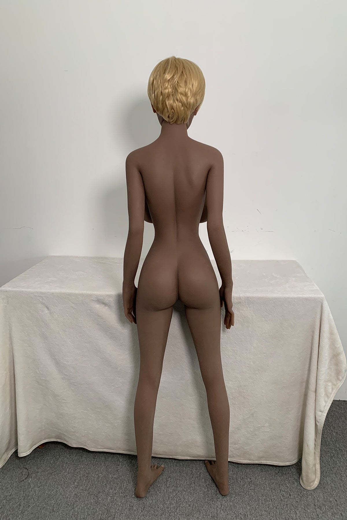 US Stock | Rifrano Doll 158cm 5ft2in Gold Hair Real Full Size Black Skin TPE Sex Doll - Ebony