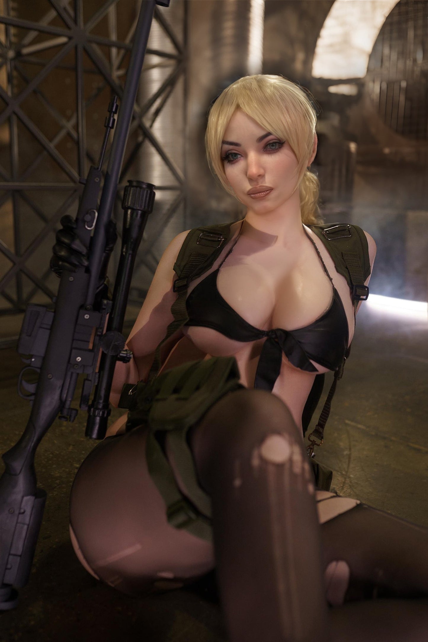 Rosretty Doll | 5ft5in 164cm Full Body Blonde Hair Full Silicone Sexy Love Doll with Big Boobs - Ruth