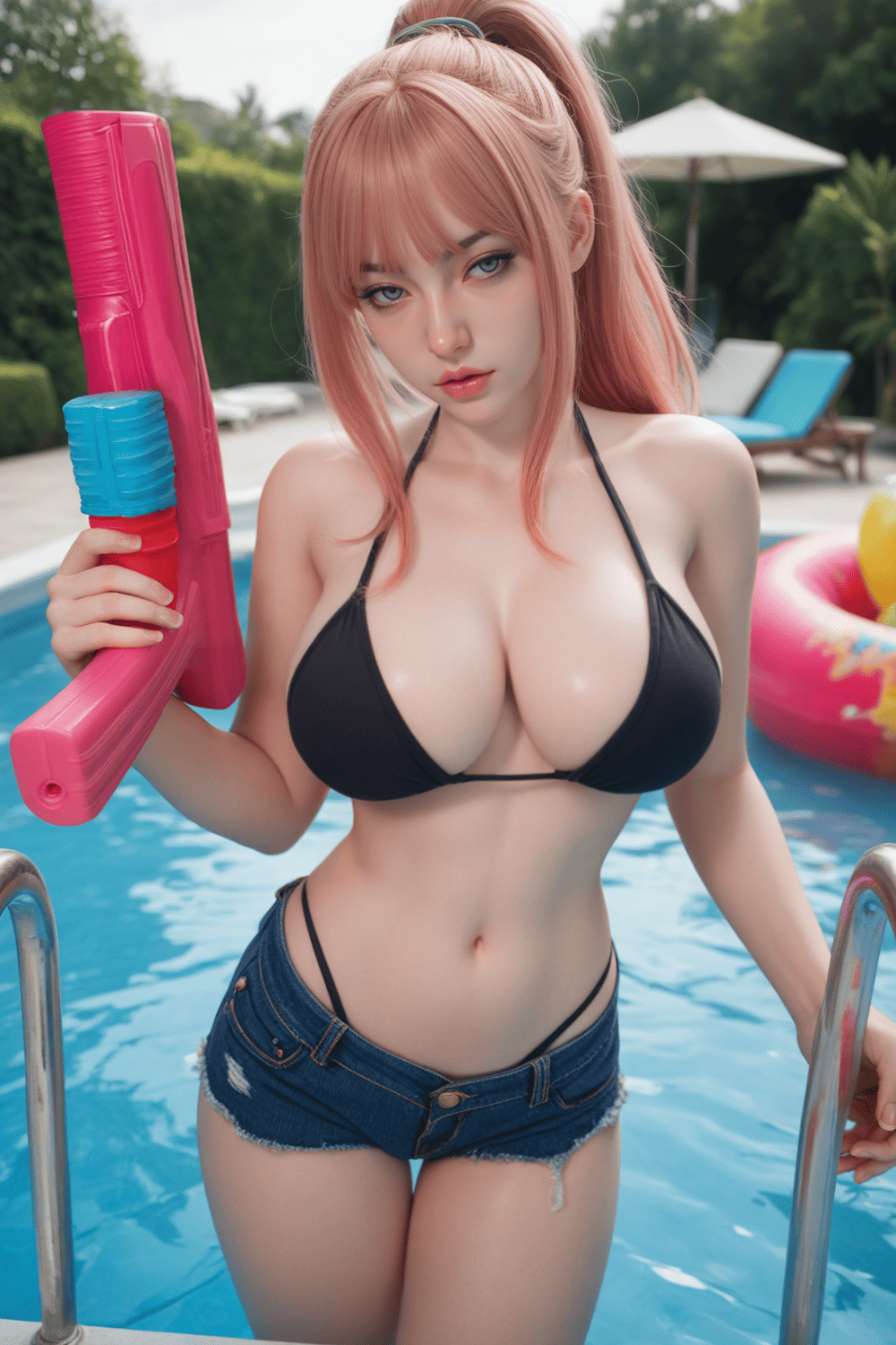 SY Doll | 164cm/5ft5 Pink Hair Korean Sexy Woman Full Silicone Sex Doll with Movable Jaw ROS Silicone Head – Phoenix