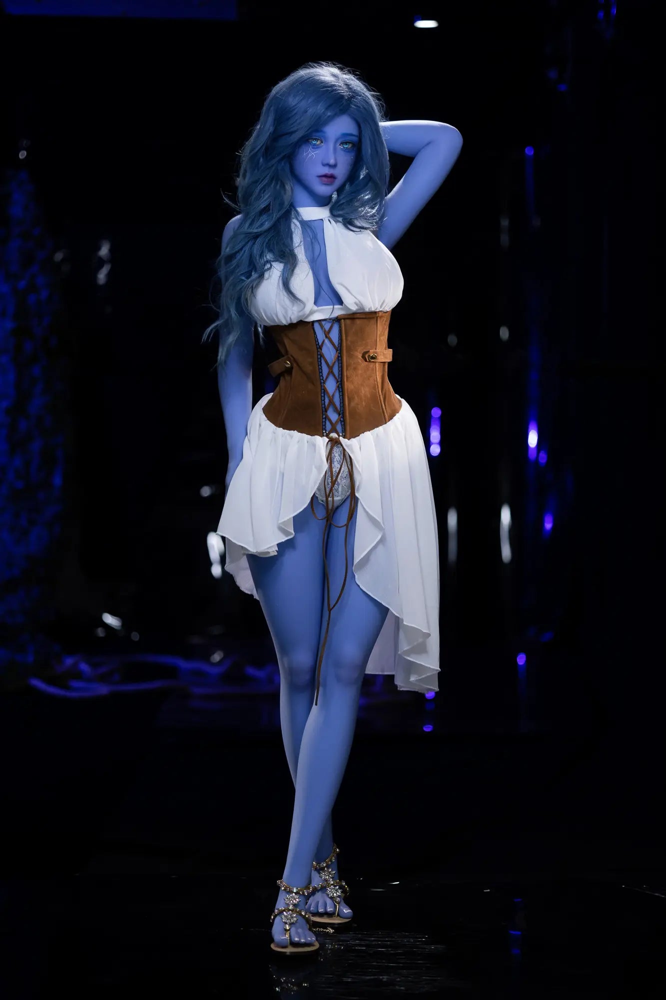 EU Stock AIBEI Doll | 160cm 5ft3in Blue Hair Blue Skin Cosplay Anime Full Size TPE Sex Doll - Neytiri