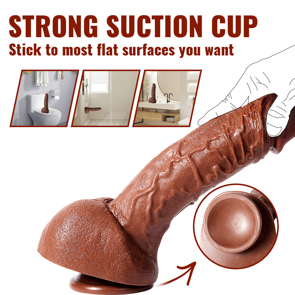 US Sotck | XISE 24cm 6.8in Long Thick Dildo Realistic Wide Girth Penis for Woman Masturbation Vagina Sex Pleasure - Baron (Copy)