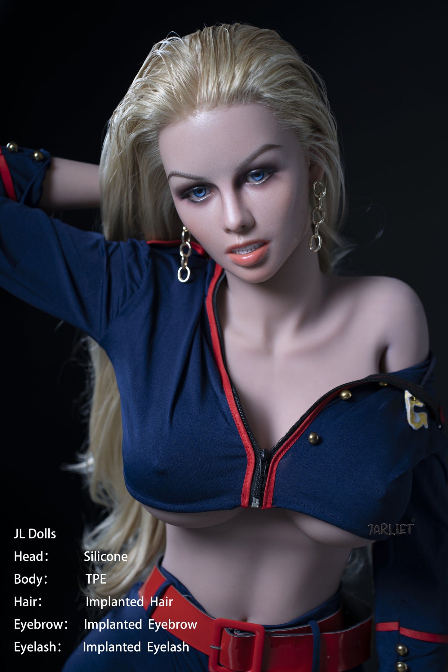 US Stock | Jarliet Doll 4ft12in 150cm Full Size Implanted Hair Silicone Head Real Sex Doll - Blanche
