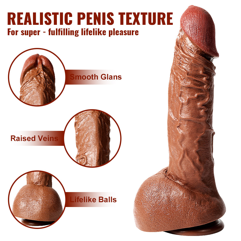 US Sotck | XISE 24cm 6.8in Long Thick Dildo Realistic Wide Girth Penis for Woman Masturbation Vagina Sex Pleasure - Baron (Copy)