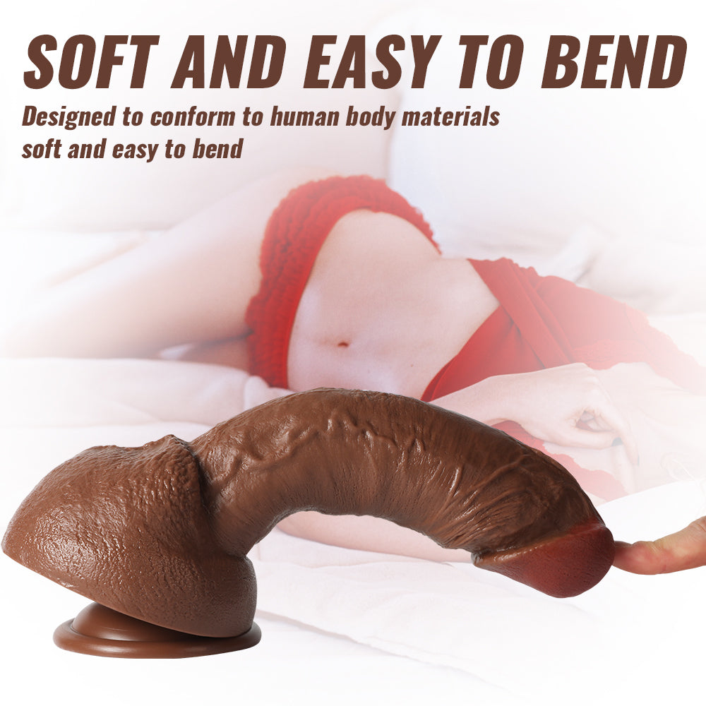 US Sotck | XISE 25cm 6.9in Thick Dildo Realistic Wide Girth Penis for Woman Masturbation Vagina Sex Pleasure - Clar