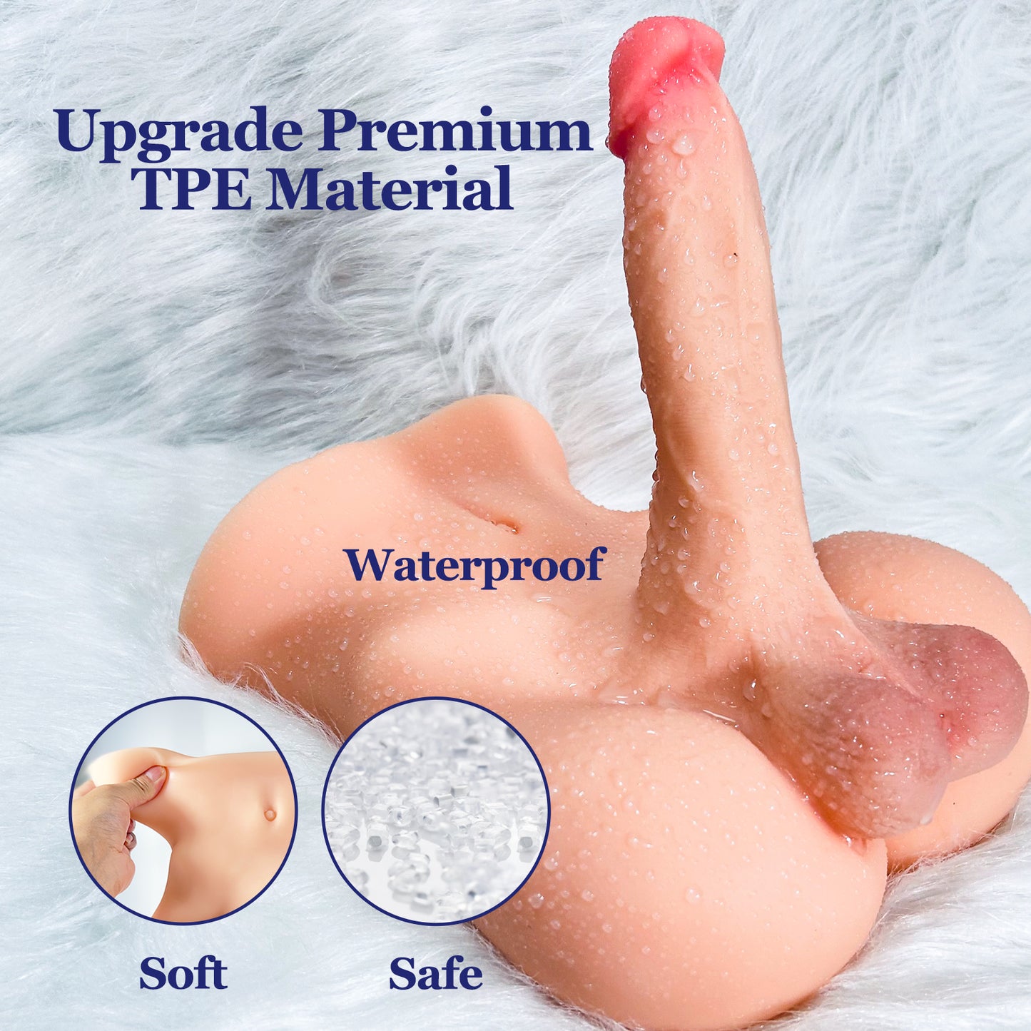Moprofun Realistic Lifelike 7.1IN Long Dildo Sex Doll Torso Female Masturbator Adult Sex Toy for Woman Masturbation
