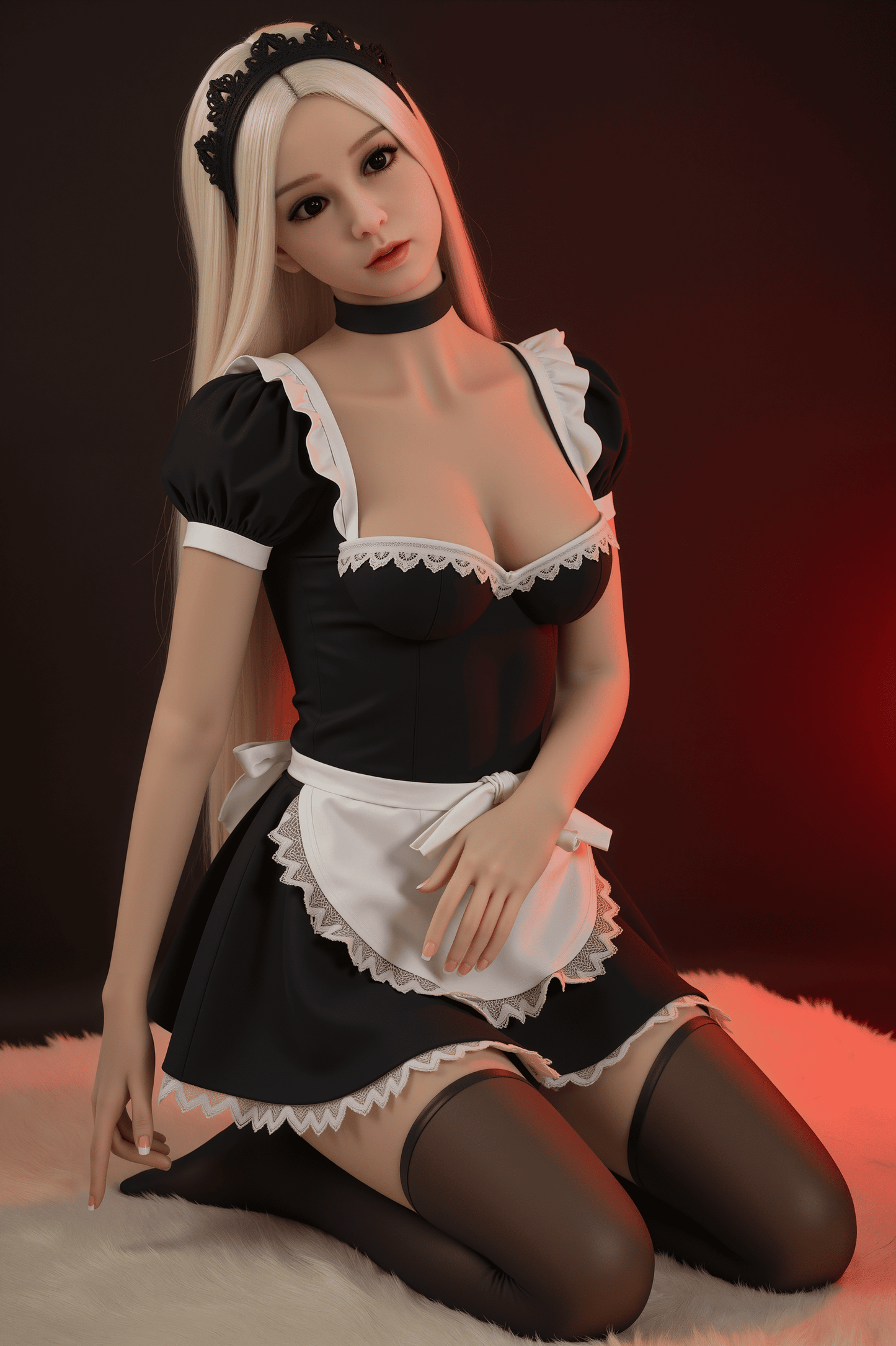 AIBEI Doll | 150cm 4ft11in Small Breast Blonde Nun-like Lifelike Adult TPE Sex Doll - Agnes