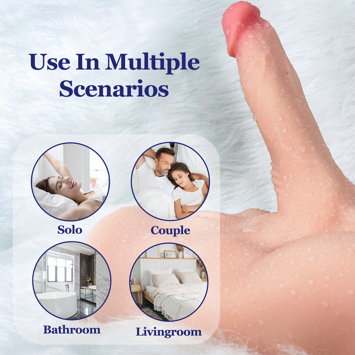 Moprofun Realistic Lifelike 7.1IN Long Dildo Sex Doll Torso Female Masturbator Adult Sex Toy for Woman Masturbation