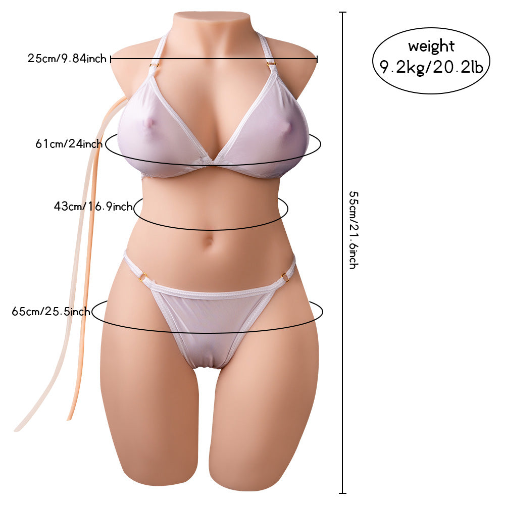 US Sotck | XISE 3-IN-1 Auto Vagina Sucking | Auto Vibrating| Auto Cleaning Sex Doll Torso with Remote Control - Xiya