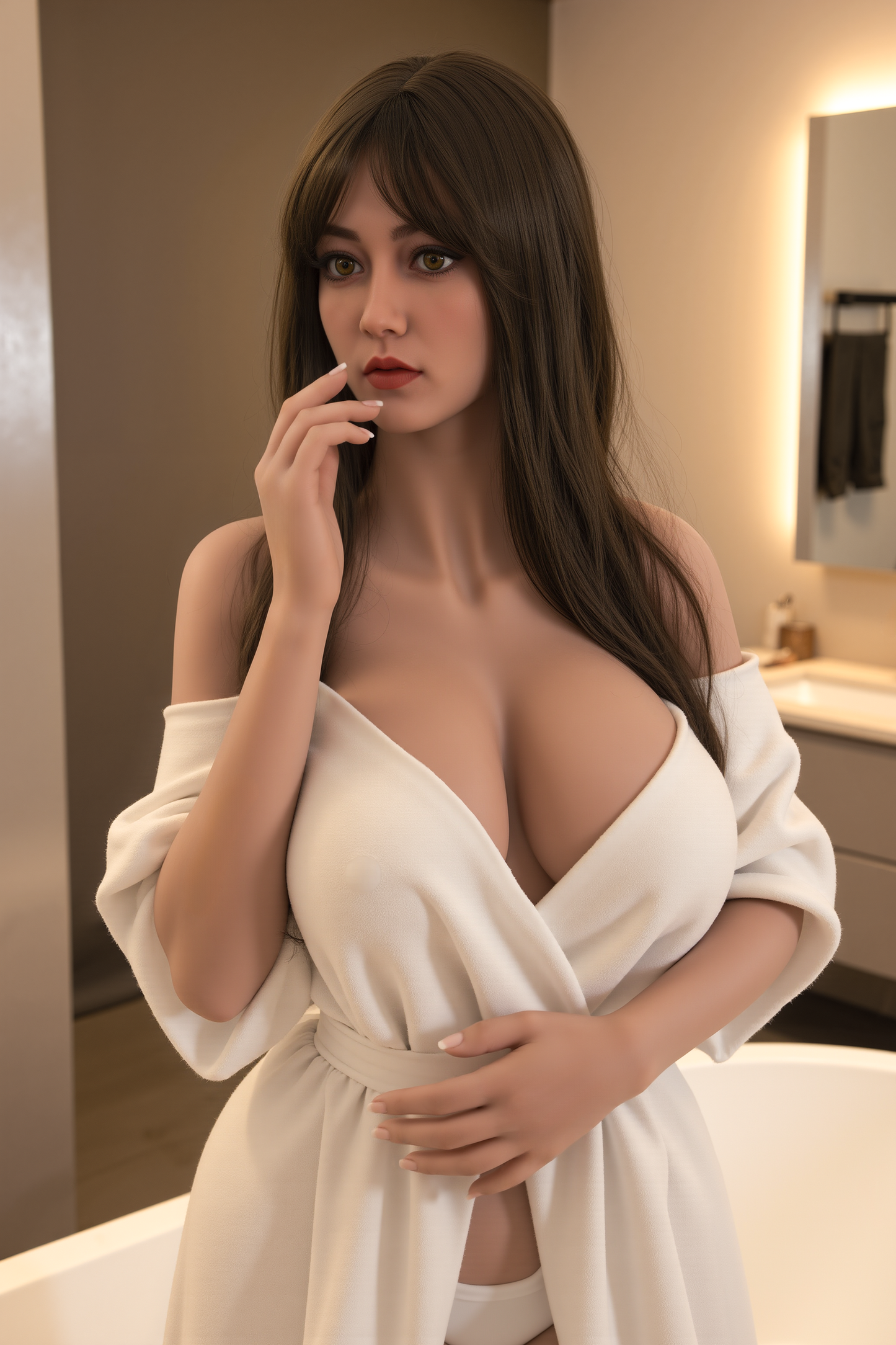 AIBEI Doll | 153cm 5ft Ultra Soft Gel-filled Big Breast Lifelike Korean Curvey TPE Sex Doll - Alex