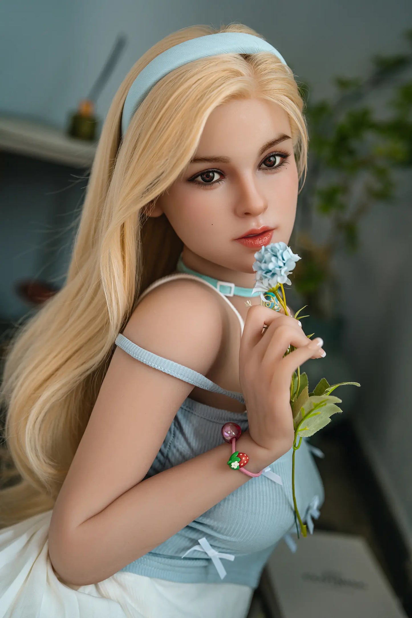 US Stock SY Doll | 150cm 4ft11in Blonde Hair Small Breast Lifelike Asian Hybrid Adult Doll with Soft Real Oral Silicone Head - Jia
