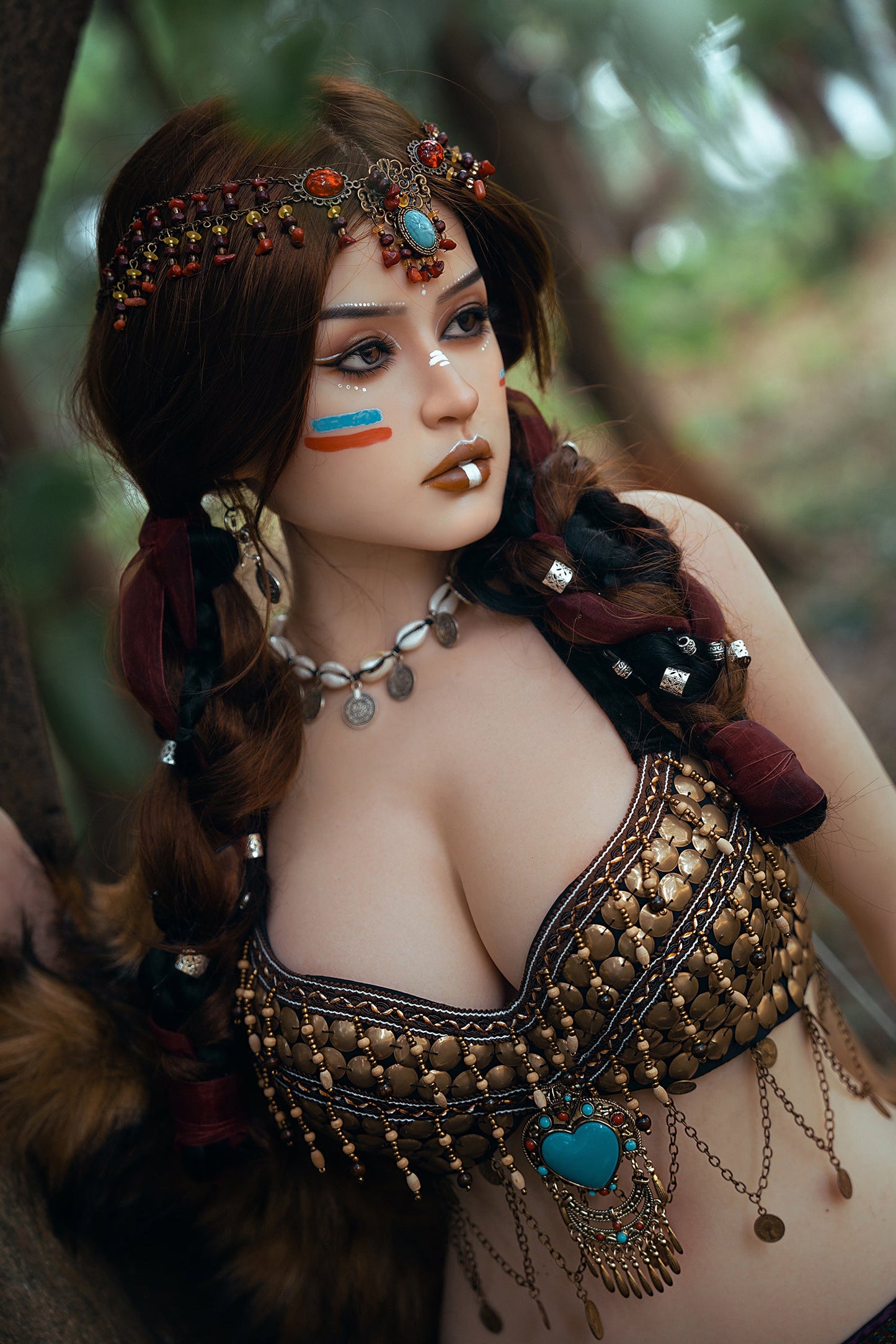Rosretty Doll | 164cm 5ft45in Gypsy Style Realistic Full Silicone Sex Doll with Hard Silicone Head - Hani
