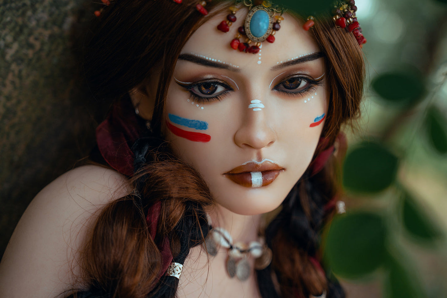 Rosretty Doll | 164cm 5ft45in Gypsy Style Realistic Full Silicone Sex Doll with Hard Silicone Head - Hani