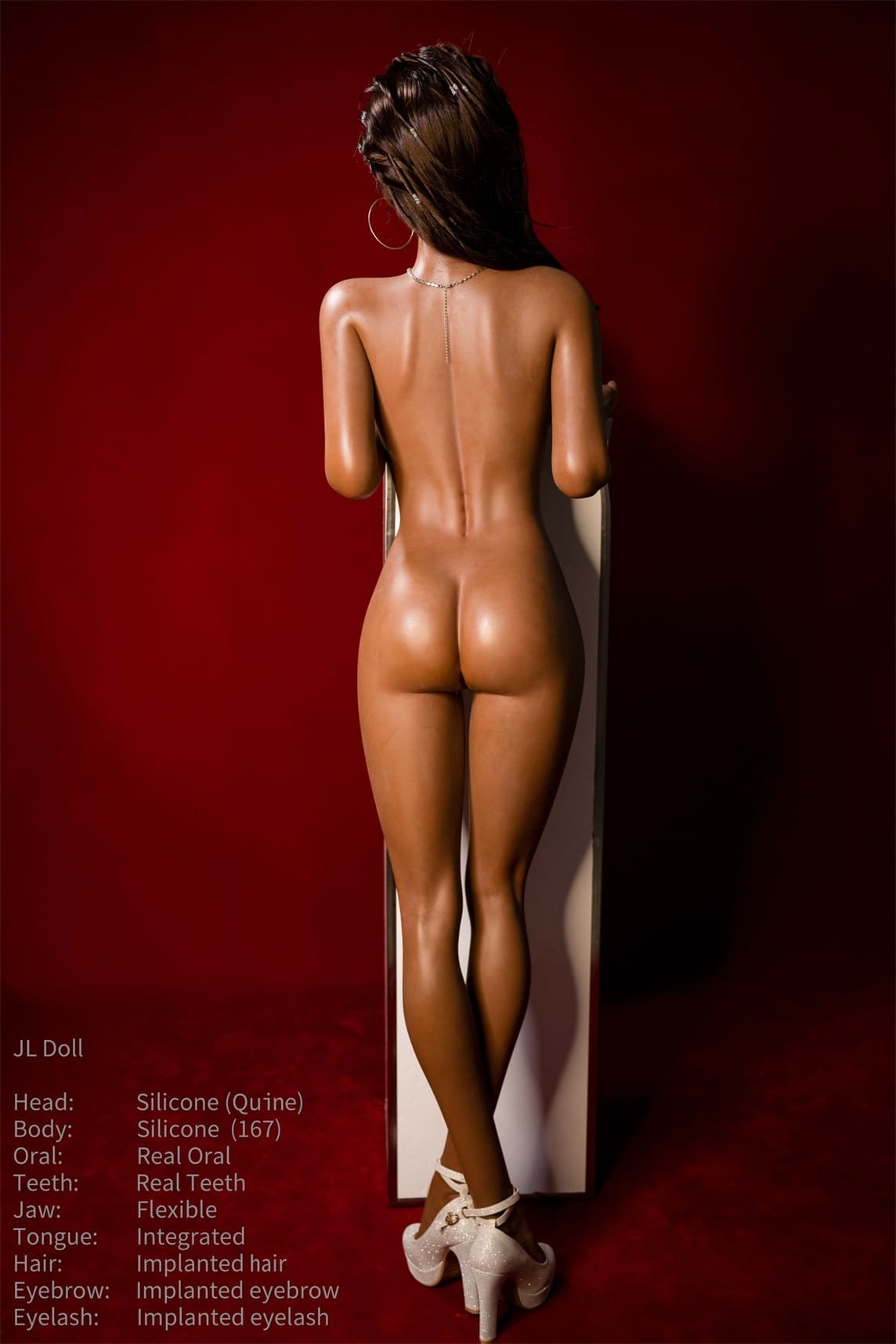 Jarliet Doll | 167cm 5ft6in Dark-Skin African-American Full Silicone Love Doll with Realistic Oral Real Teeth – Quine