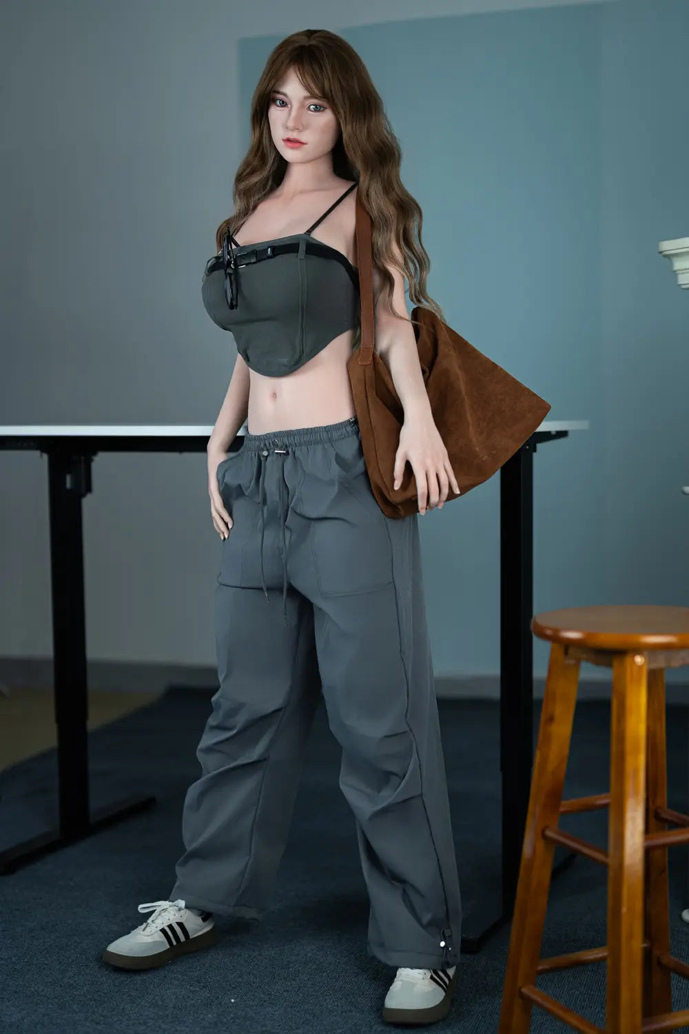 JX Doll EU Stock | 170cm 5ft7in Lifelike Sexy Korean Woman Hybrid TPE Adult Doll with Soft ROS Silicone Head for Single Man - Liana
