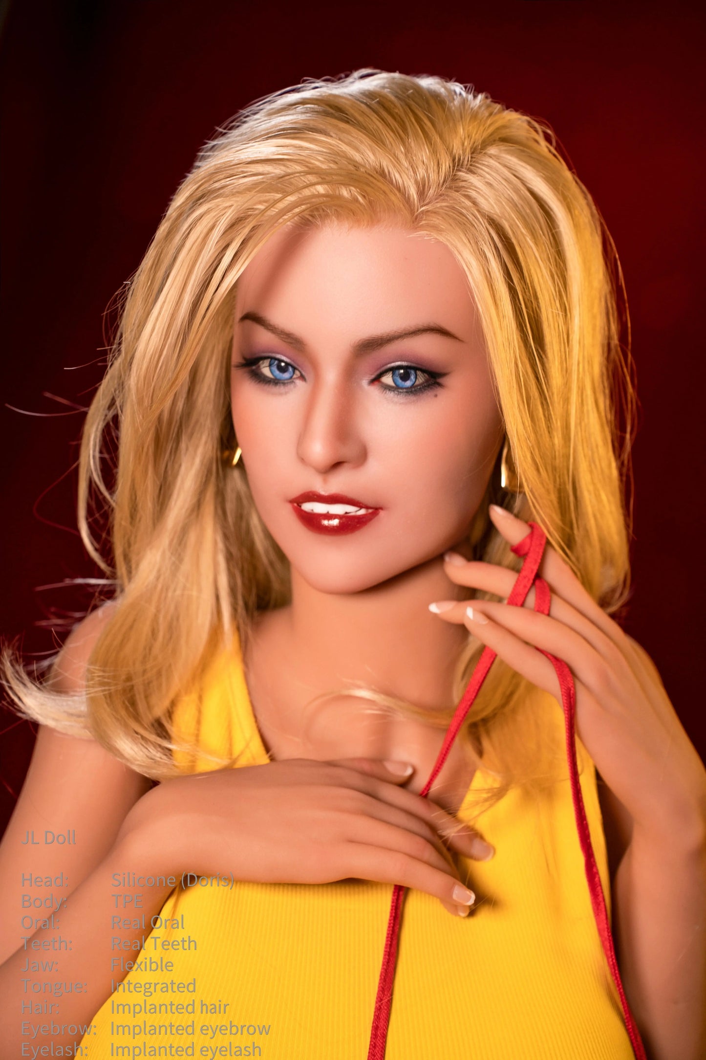 Jarliet Doll | 4ft12in 150cm Full Size Petite Body ROS Silicone Head Real TPE Body Hybrid Sex Doll - Doris