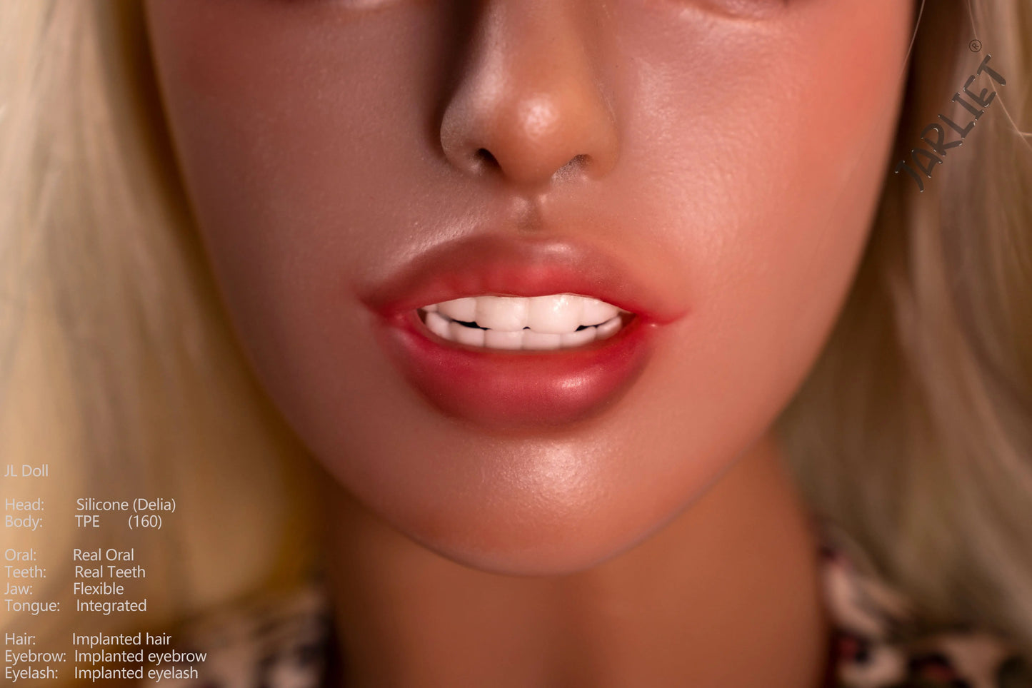 Jarliet Doll | 160cm 5ft6.5in Sexy Slim Blonde Full Size TPE Doll with ROS Silicone Head - Delia