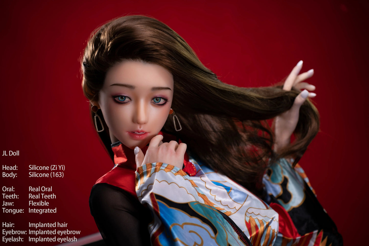 Jarliet Doll | 163cm 5ft4in Full Size Chinese Style Big Boobs Full Silicone Doll with ROS Silicone Head for Divorced Guys - ZIYI