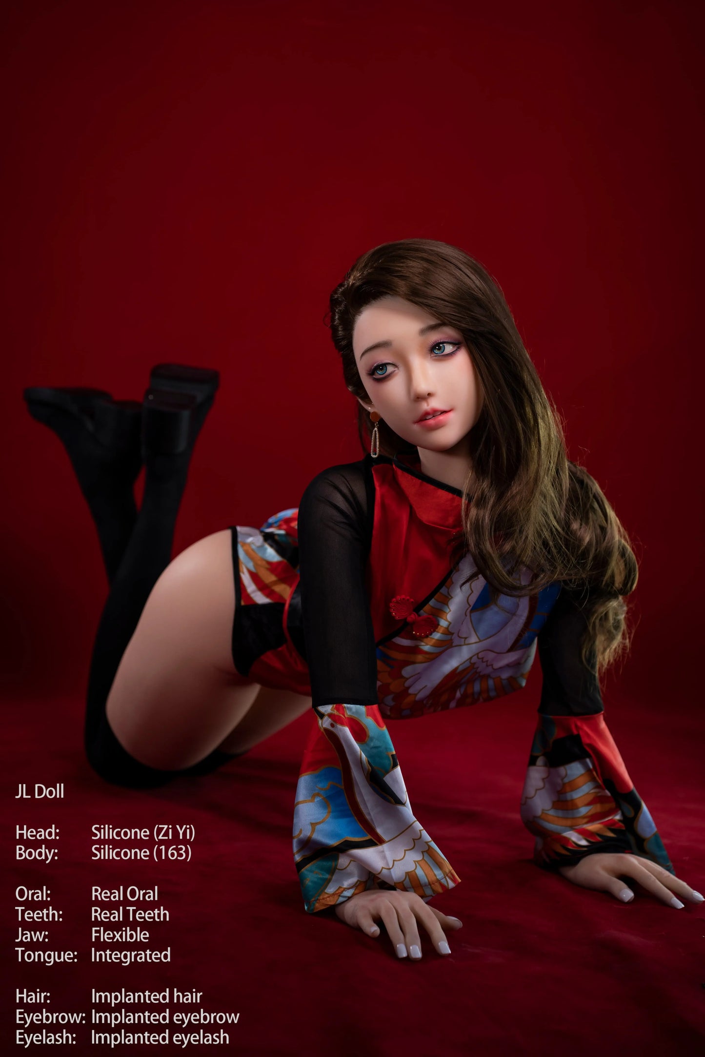 Jarliet Doll | 163cm 5ft4in Full Size Chinese Style Big Boobs Full Silicone Doll with ROS Silicone Head for Divorced Guys - ZIYI