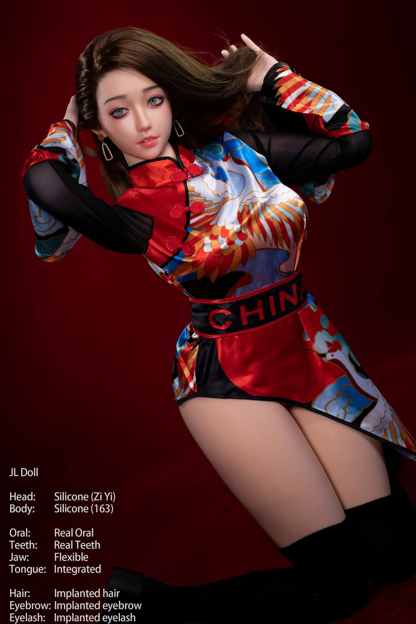 Jarliet Doll | 163cm 5ft4in Full Size Chinese Style Big Boobs Full Silicone Doll with ROS Silicone Head for Divorced Guys - ZIYI