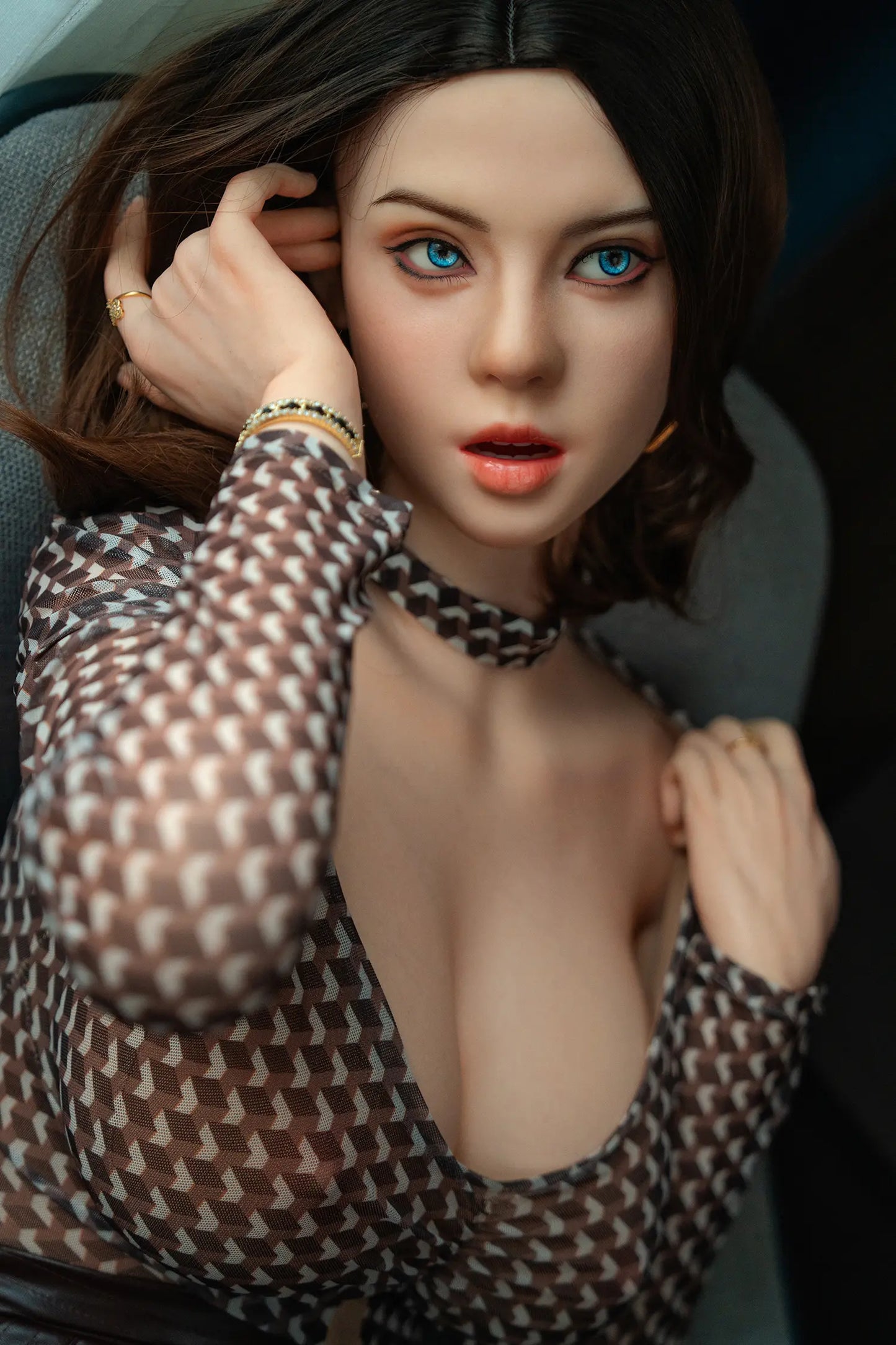 SY Doll | 168cm 5ft6in Blue Eyes Mature Lady Real Full Silicone Adult Doll with ROS Silicone Head - Vivie