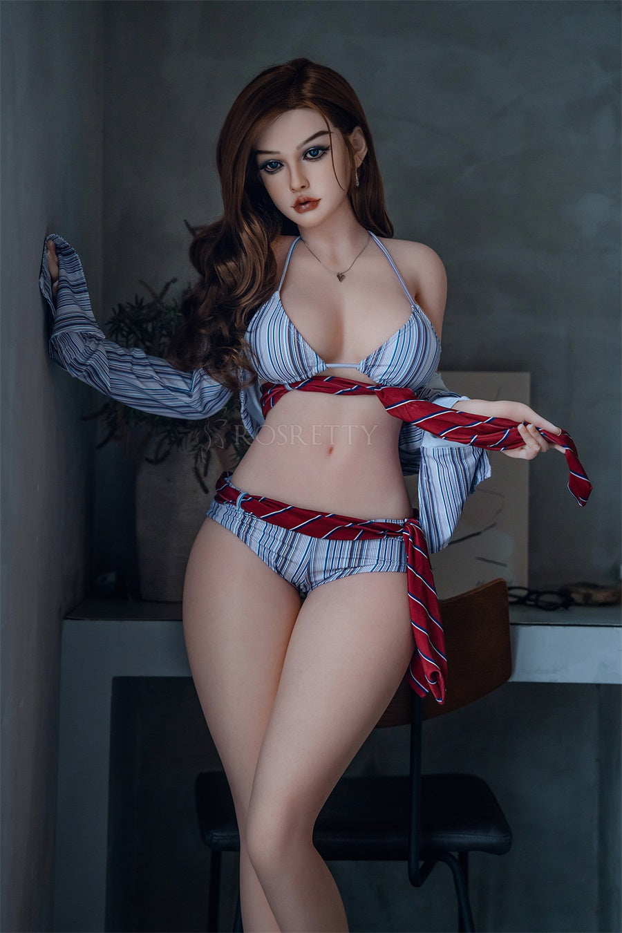 Rosretty Doll | 164cm 5ft4in Full Size Asian Hybrid Real TPE Doll with Realistic Hard Silicone Head - Eunji