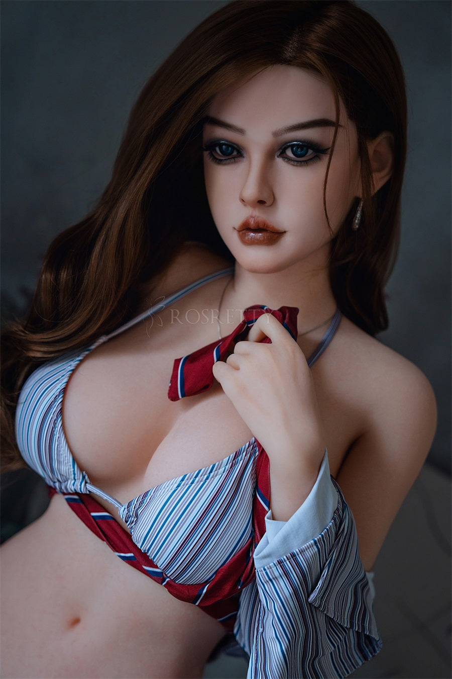 Rosretty Doll | 164cm 5ft4in Full Size Asian Hybrid Real TPE Doll with Realistic Hard Silicone Head - Eunji