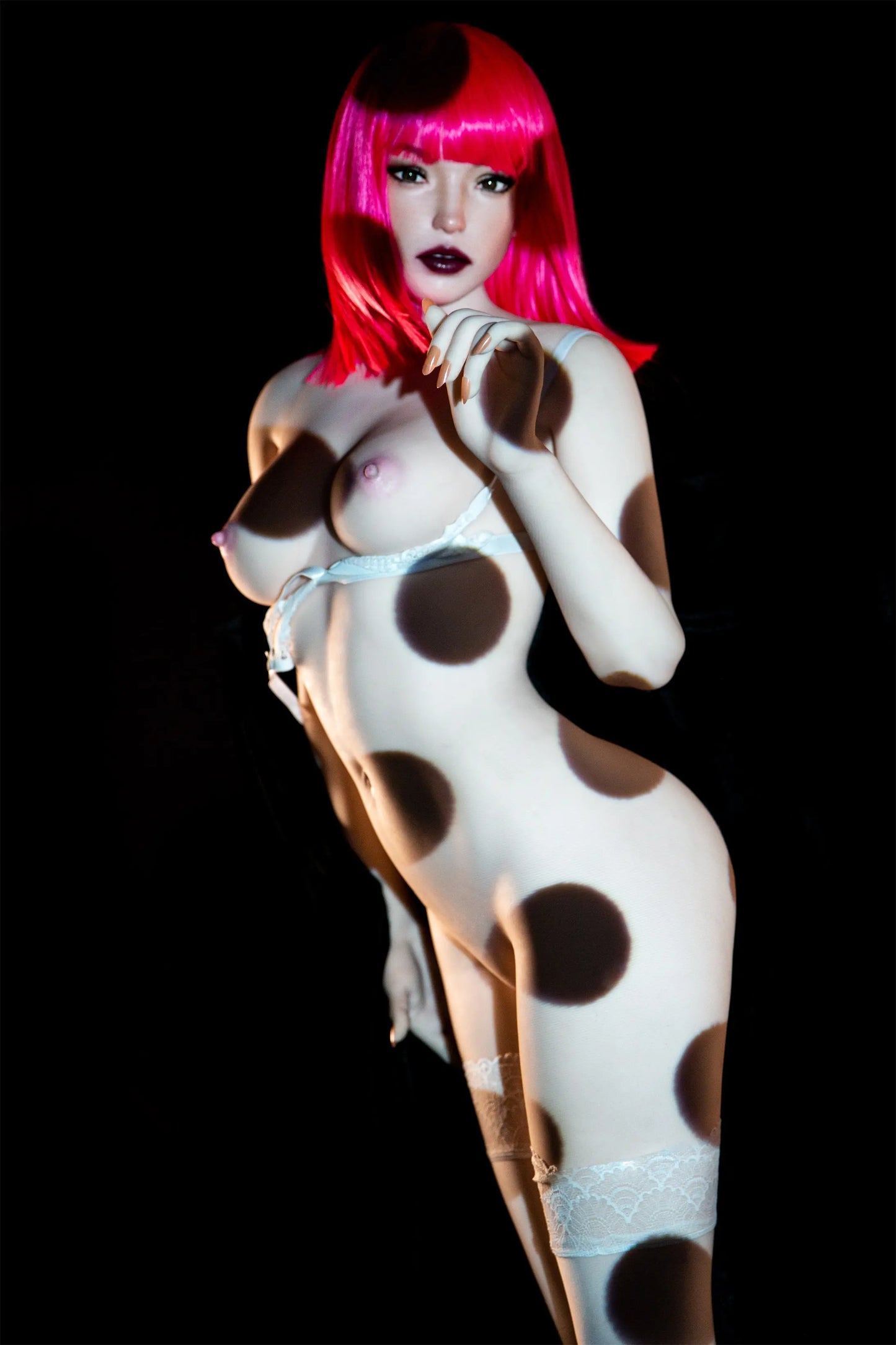 US Stock Climax Doll | 157cm 5ft2in Small Breast White Skin Hybrid Sex Doll with ROS Silicone Head - Polly