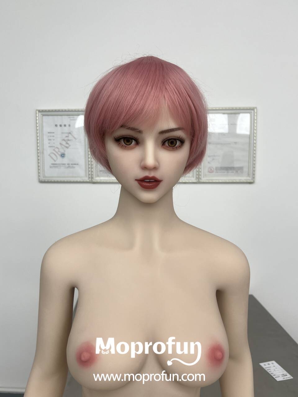 AIBEI Doll | 150cm 4ft11in Small Breast Pink Hair Korean Girl Adult TPE Sex Doll - Dola