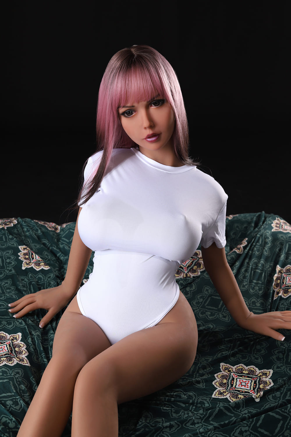 US Stock | Galaxy Dolls D Cup Gel Breast Pink Hair Skinny Body Realistic TPE Sex Doll - Manon