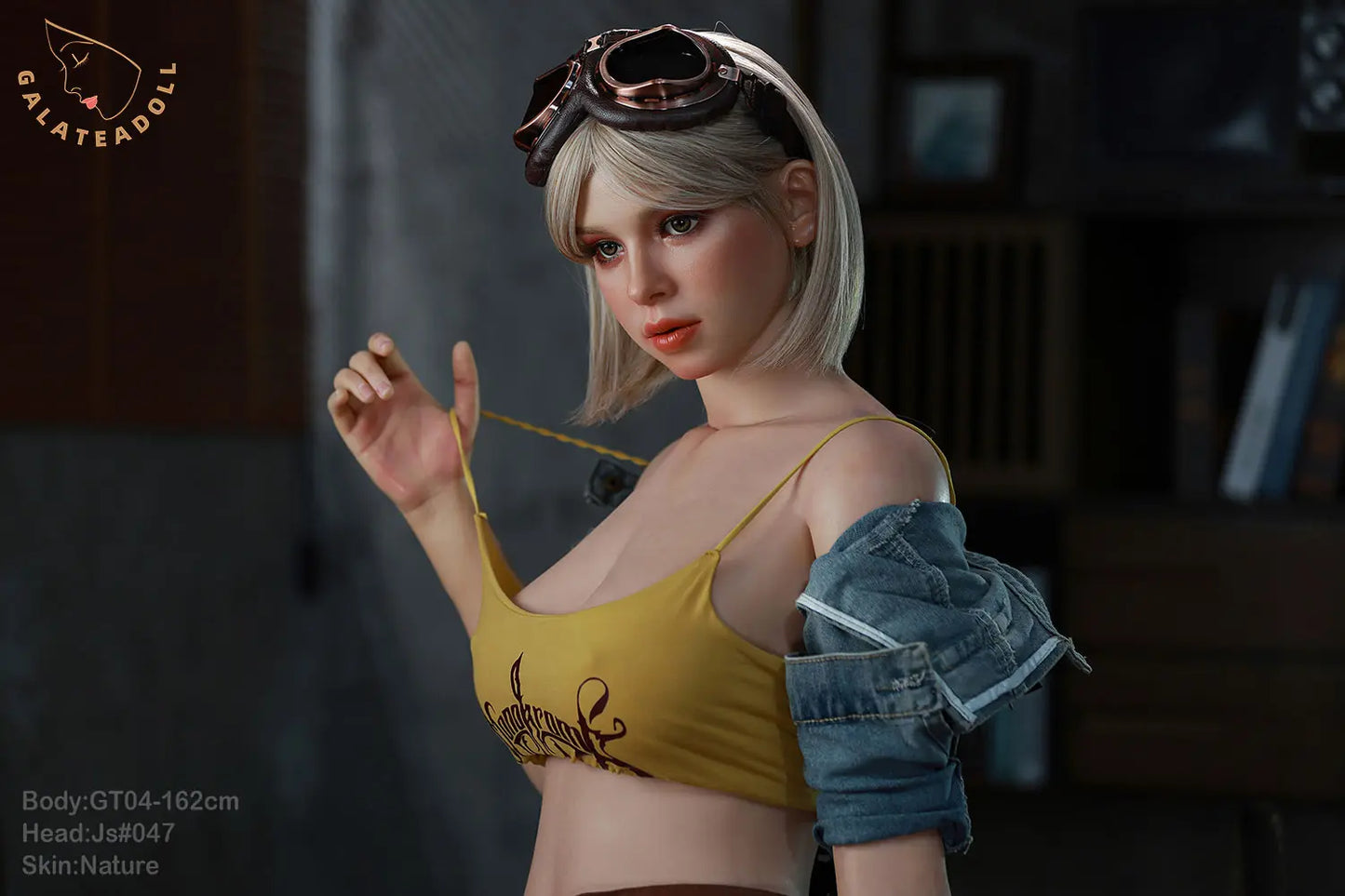 Galatea Doll US Stock | 162cm 5ft4in Short Gary Hair Hourglass Figure Full Silicone Real Adult Doll with Real Oral Silicone Head - Jannette
