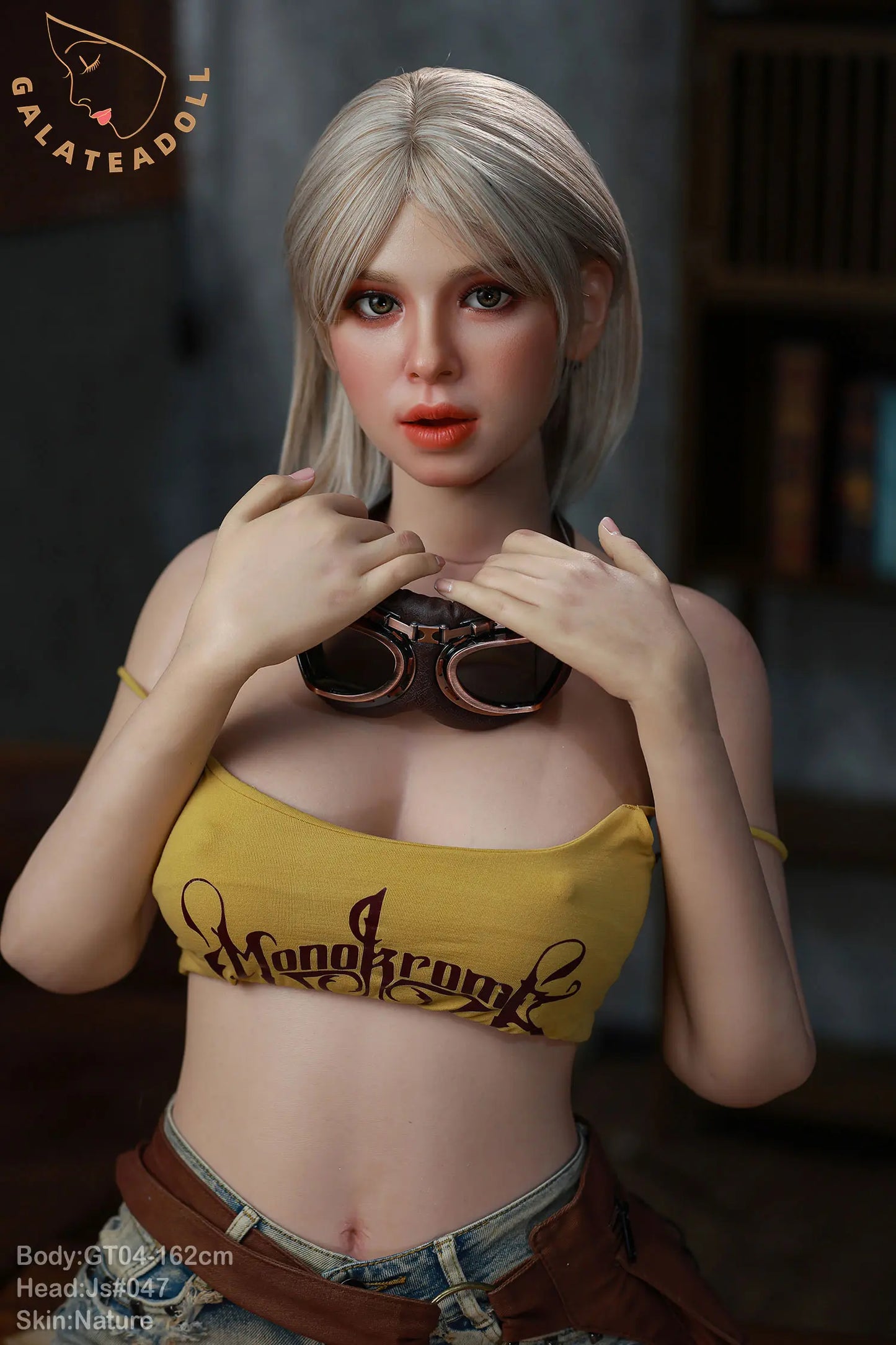 Galatea Doll US Stock | 162cm 5ft4in Short Gary Hair Hourglass Figure Full Silicone Real Adult Doll with Real Oral Silicone Head - Jannette