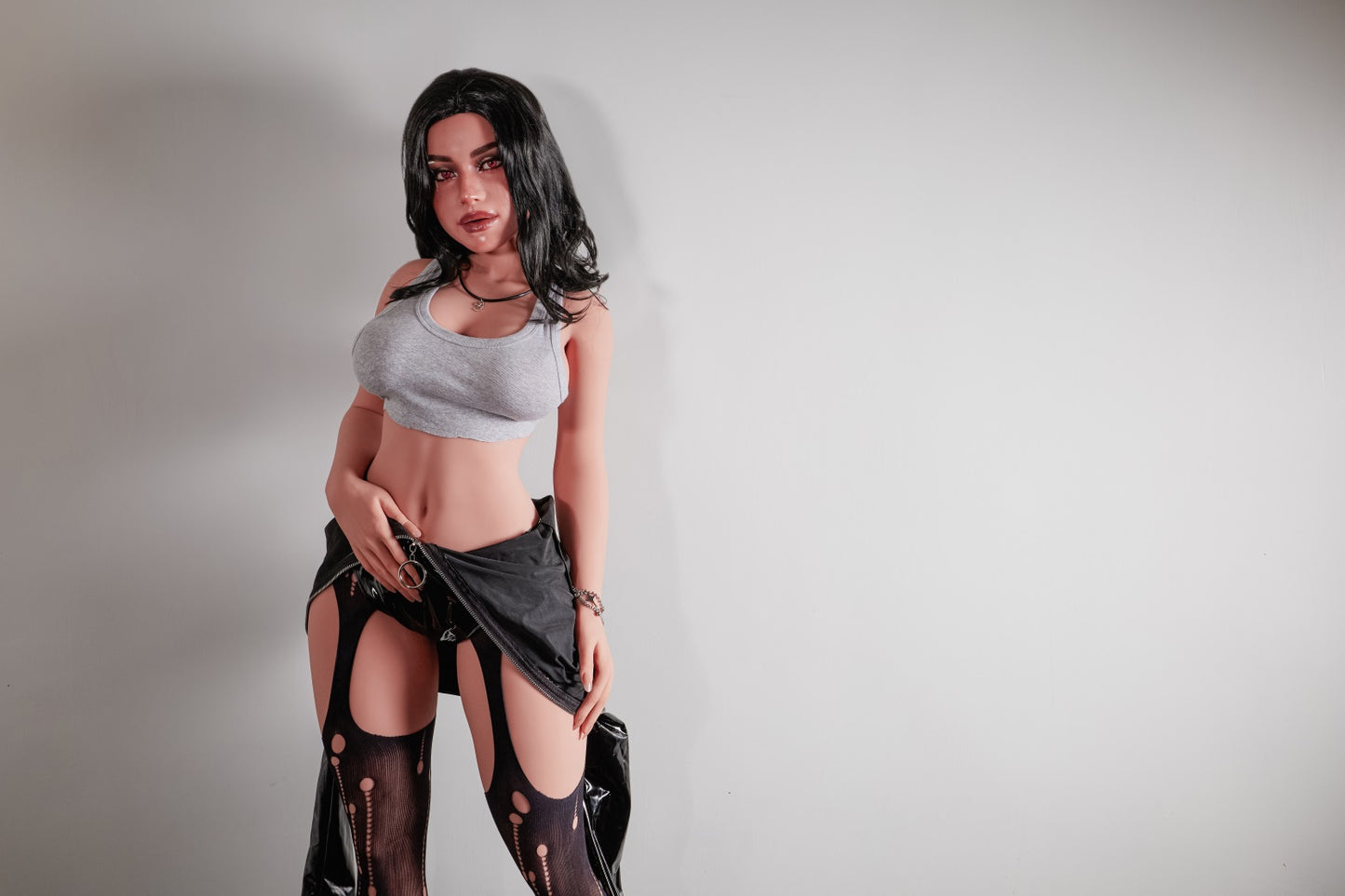 ⭐️ Climax Doll | 154cm 5ft Full Size Lifelike Seductive Latina Hybrid TPE Love Doll with ROS Silicone Head for Divorced Man - Reese