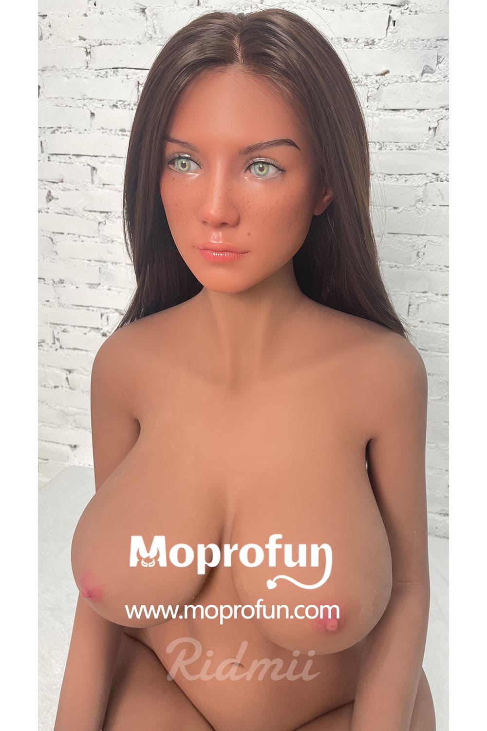RIDMII Doll US Stock | 167cm 5ft6in Tan Skin US Mature Woman Style Hybrid Sex Doll with APP Control- Nicola