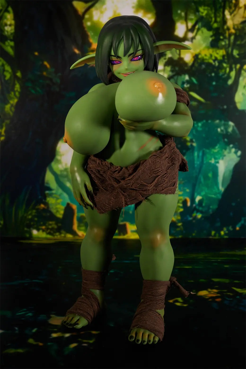 Climax Doll | Green Skin Cosplay Monster Goblin Style ACG Anime Silicone Material Doll - Zarga