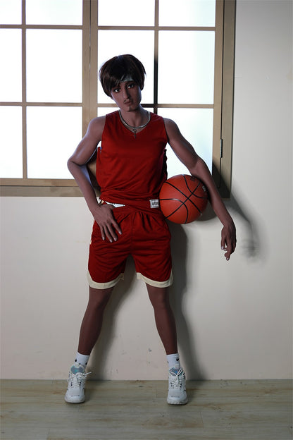 Rifrano Doll | 5ft5in Full Size Tan Skin Muscular Man Real Adult Sex Doll with Removable Long Thick Dildo for Gay - Keanue