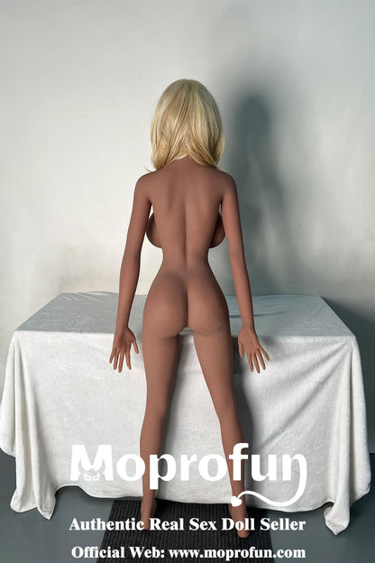 Rifrano Doll 5ft2in Slim Body Blonde Hair Big Boobs Lifelike Full Size Adult TPE Sex Doll - Aili