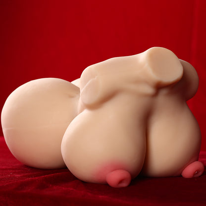 US Stock | Rifrano Doll Lifelike Half Body Small BBW Style TPE Sex Doll Torso with Big Breast