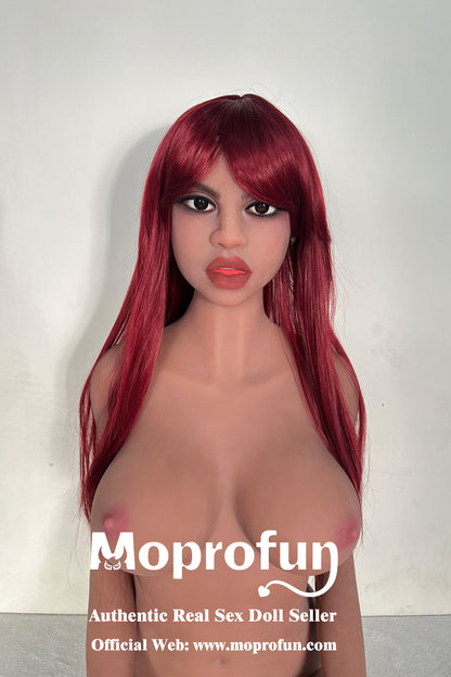 US Stock | Rifrano Doll 165cm 5ft6in Red Hair Light Brown Full-lips Big Boobs TPE Sex Doll - Cl