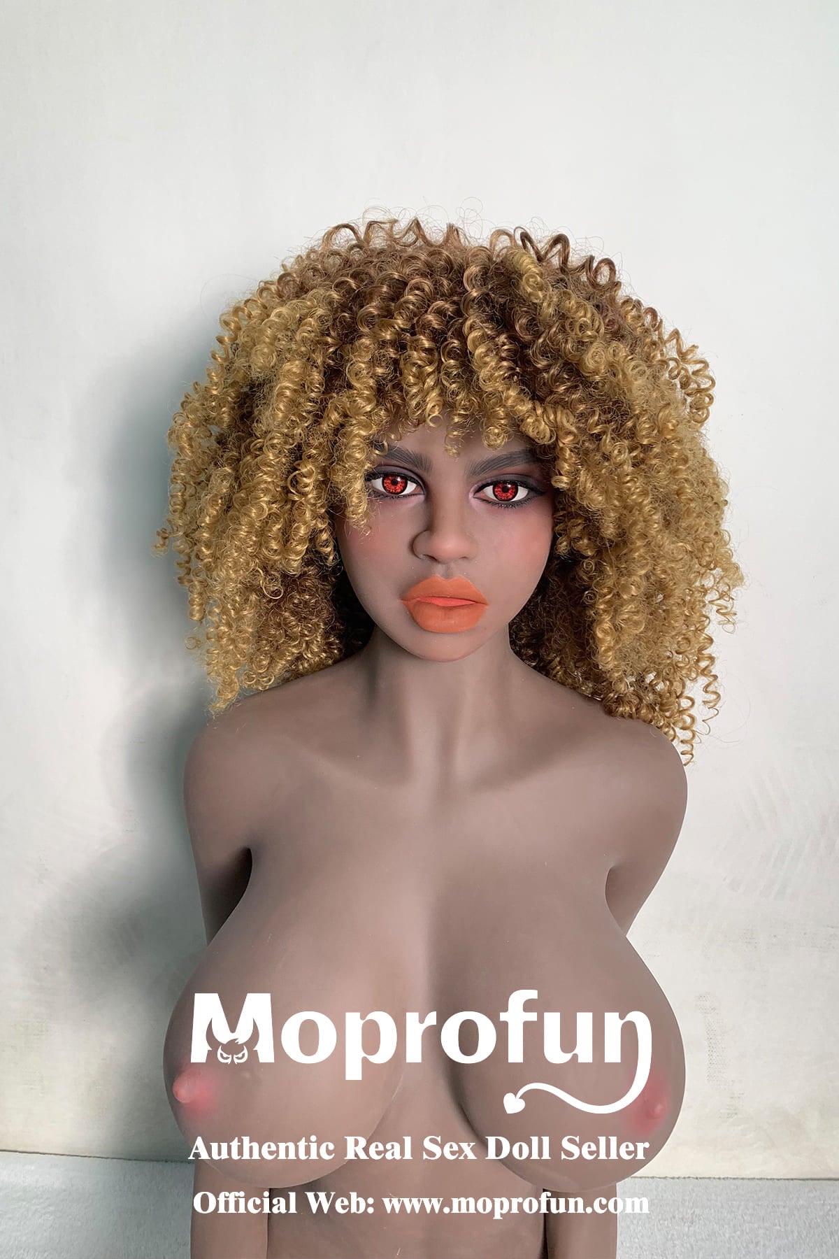 US Stock | Rifrano Doll 158cm 5ft2in Blonde Curly Hair Black MILF TPE Sex Doll for Single Man - Hl