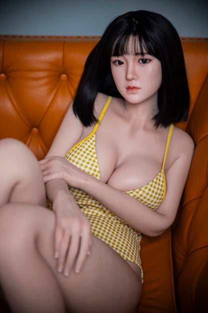 EU Stock | JX Doll 160cm 5ft3in Korean Girl Hybrid TPE Sex Doll with Silicone Head Implanted Hair - Eunice