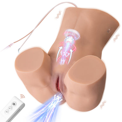 US Stock | XISE Auto Vagina Sucking Vibrating Real Lifelike Butt Sex Doll Torso Male Masturbator - Dafuni