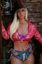 Galatea Doll | 167cm 5ft6in Tall Blonde Wild West Cowgirl Full Silicone Lifelike Love Doll with Real Oral Silicone Head for Divorced Man - Brielle