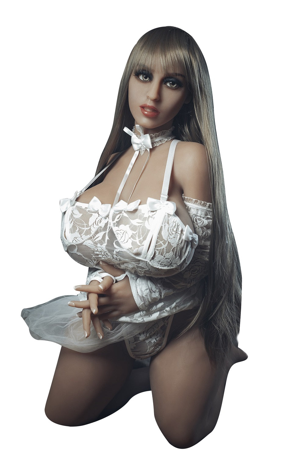 US Stock RRA Doll Tan Skin Fat Body Big Beautiful Woman Blonde Hair Mature Busty Sex Doll - Mety