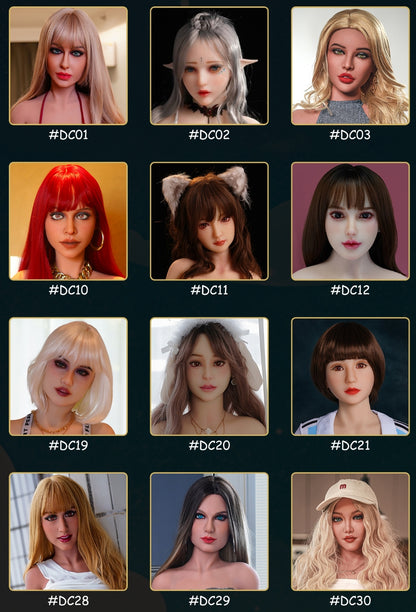 Dolls Castle | Single TPE Sex Doll Head with Wig