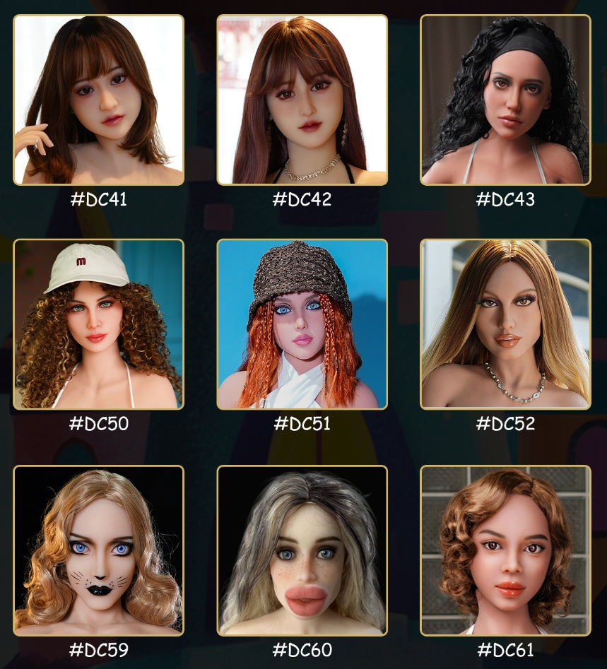 Dolls Castle | Single TPE Sex Doll Head with Wig