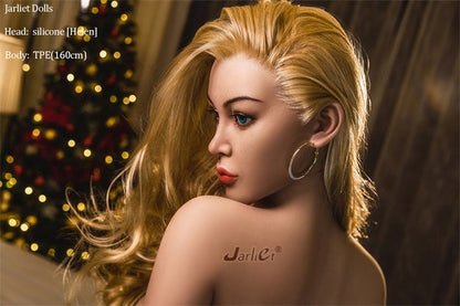 Jarliet Doll US Stock | 5ft3in/160cm Blonde Hair Silicone Head Skinny Sex Doll - Helen