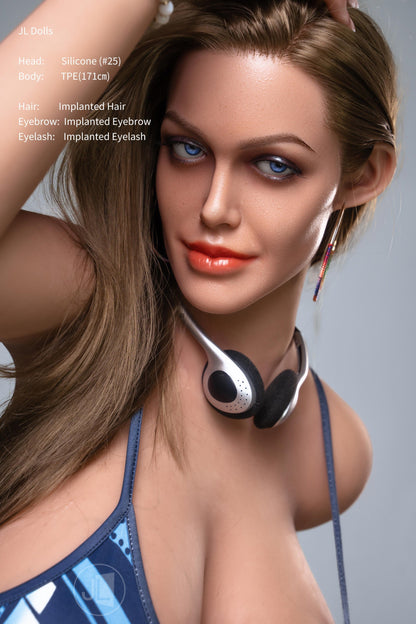 US Stock | Jarliet Doll 5ft7in 171cm Huge Boob Huge Butt MILF TPE Sex Doll with Silicone Head - Gina