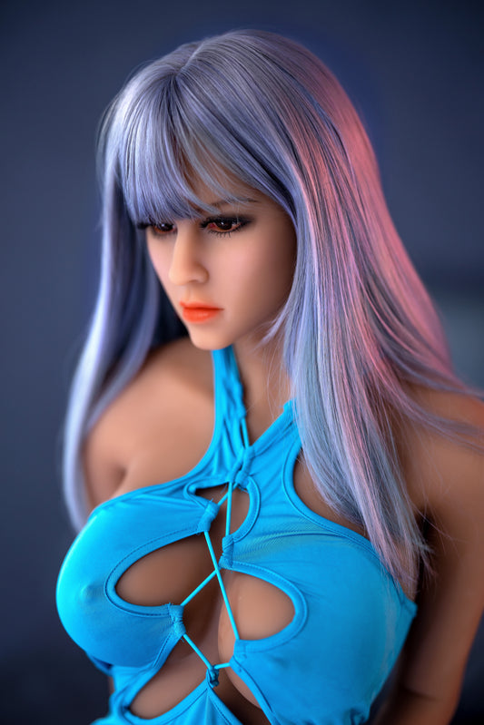RRA Doll US Stock | 158cm 5ft2in Tan Skin Medium Breast Grey Hair Slim Body Petite Sex Doll - Ophelia