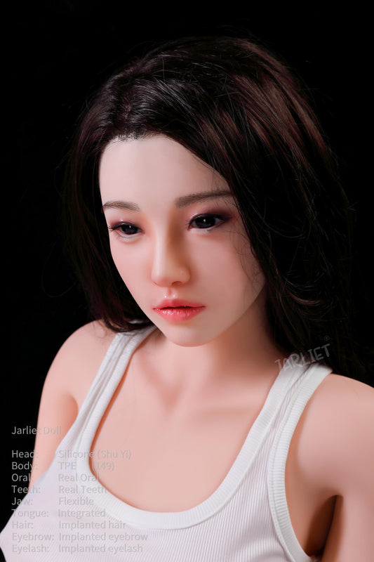 Jarliet Doll | 151cm 4ft11.4in Full Size Real Chinese Girl Adult TPE Love Doll with ROS Silicone Head - Shuyi