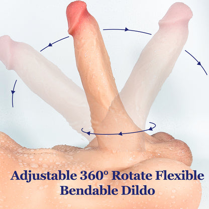Moprofun Realistic Lifelike 7.1IN Long Dildo Sex Doll Torso Female Masturbator Adult Sex Toy for Woman Masturbation